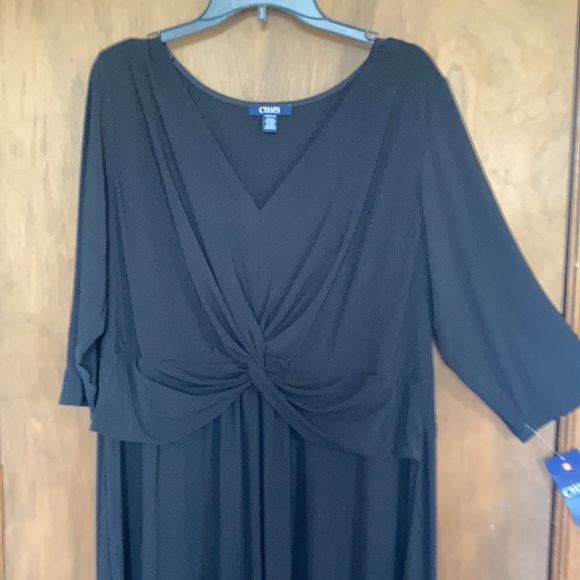 Plus size chaps dress knot front black with stretch party size 18W - Picture 6 of 15